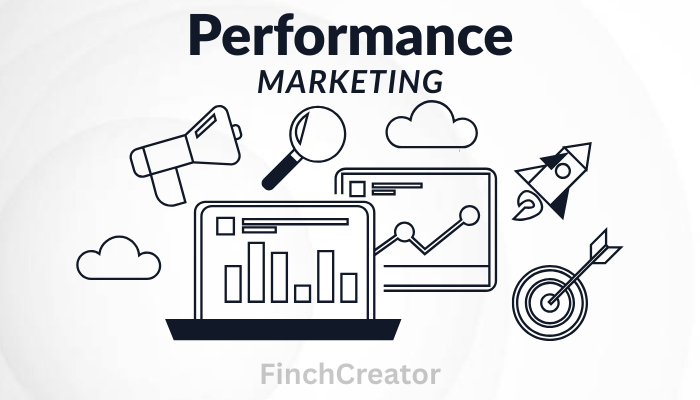 ROI-driven performance marketing process at FinchCreator including planning, optimization, and conversion tracking